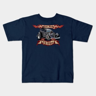 Cartoon hot rod Kids T-Shirt